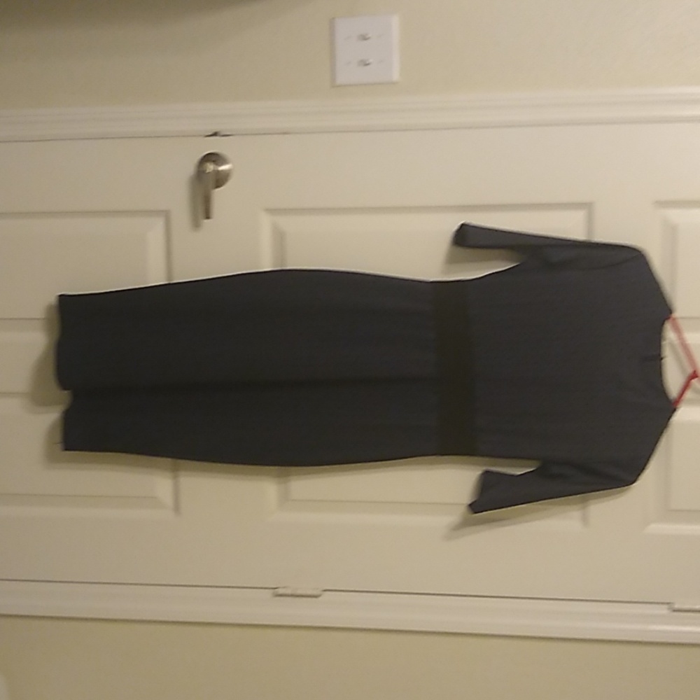 Pattern black work dress